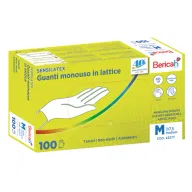 GUANTO MONOUSO SENSILATEX IN LATTICE TALCATO AQL 1,0 TAGLIA M 100 PEZZI