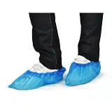 COPRISCARPA AZZURRO IN POLIETILENE GOFFRATO CON ELASTICO TAGLIA UNICA