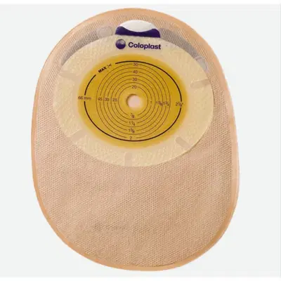 SACCA PER COLOSTOMIA CHIUSA RICOPERTA IN TESSUTO NON TESSUTOCON APERTURA ISPEZIONABILE FORO RITAGLIABILE 10/66 MIDI CAPACITA 340ML SACCA PER COLOSTOMIA CHIUSA RICOPERTA IN TESSUTO NON TESSUTOCON APERTURA ISPEZIONABILE FORO RITAGLIABILE 10/66 MIDI CAPACITA 340ML
