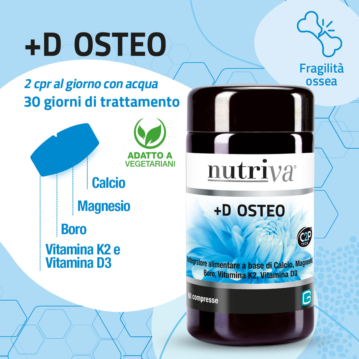 NUTRIVA +D OSTEO 60 COMPRESSE