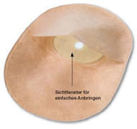 SACCA PER COLOSTOMIA CHIUSA RICOPERTA IN TESSUTO NON TESSUTOCON APERTURA ISPEZIONABILE FORO RITAGLIABILE 10/76MM MAXI CAPACITA' 500ML 30 PEZZI