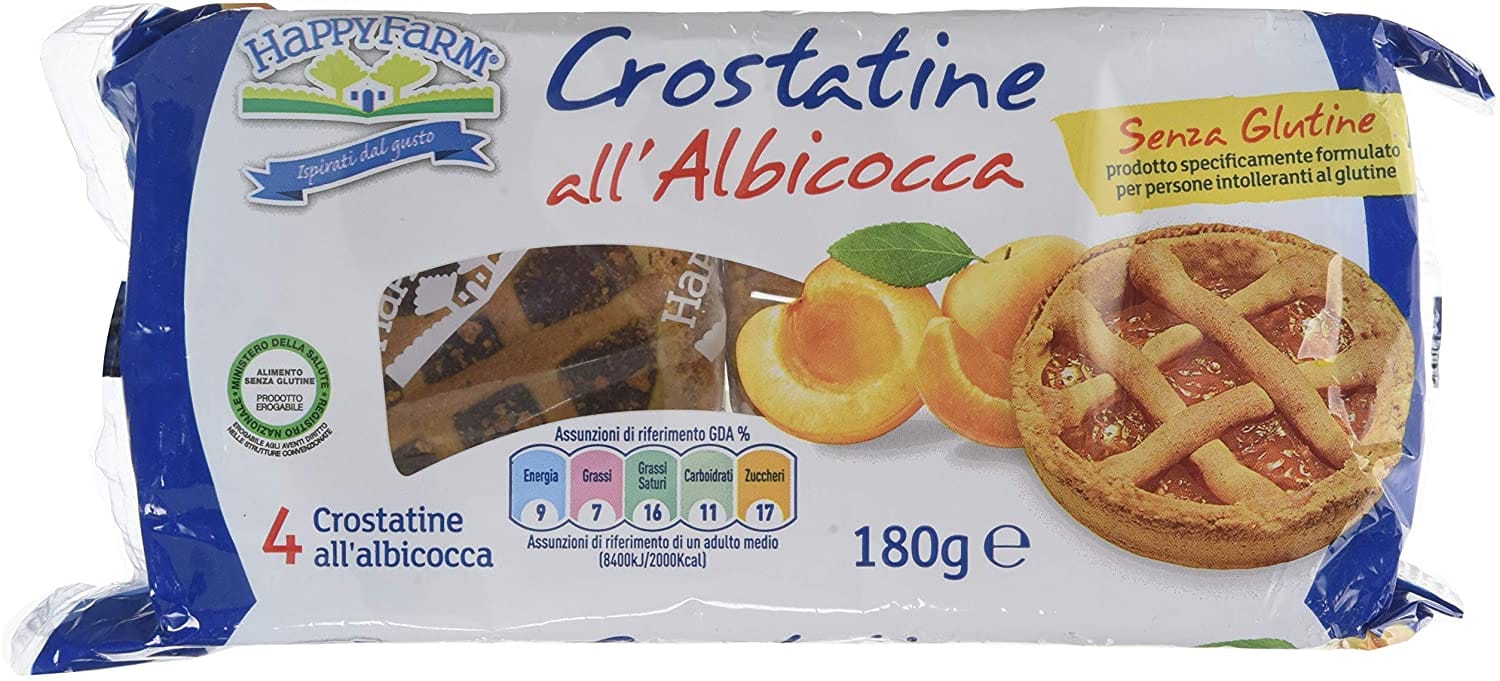 Crostata all'Albicocca Senza Glutine Happy Farm 180g