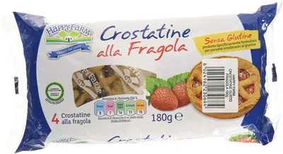 HAPPY FARM CROSTATA FRAGOLE SENZA GLUTINE 180 G HAPPY FARM CROSTATA FRAGOLE SENZA GLUTINE 180 G