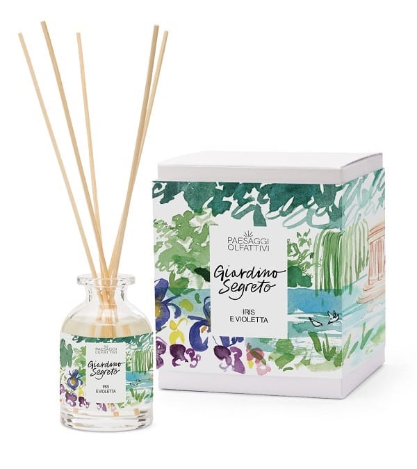 PAESAGGI OLFATTIVI GIARDINO SEGRETO IRIS E VIOLETTA DIFFUSORE D'AMBIENTE CON BASTONCINI 120 ML