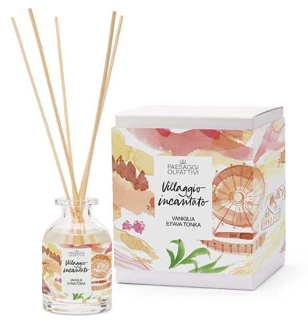 PAESAGGI OLFATTIVI VILLAGGIO INCANTATO VANIGLIA E FAVA TONKA DIFFUSORE D'AMBIENTE CON BASTONCINI 120 ML