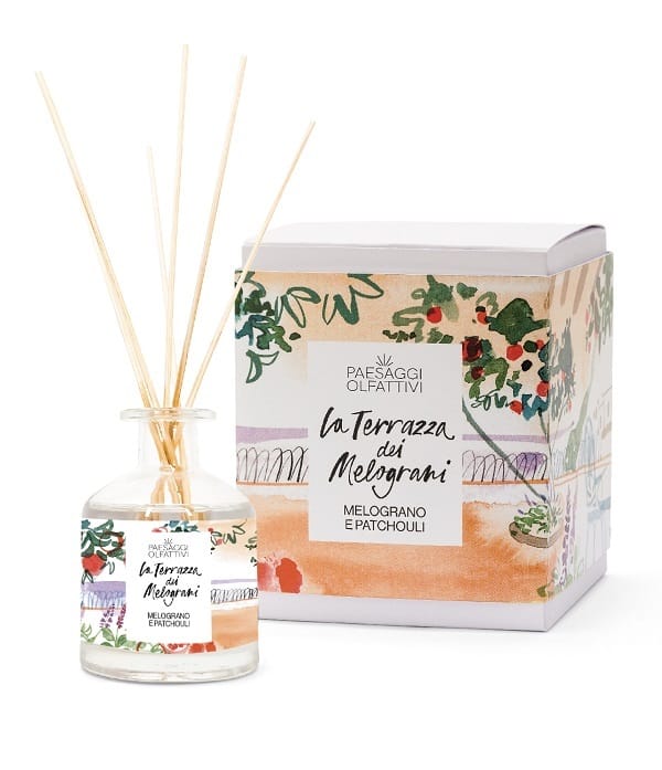 PAESAGGI OLFATTIVI LA TERRAZZA DEI MELOGRANI MELOGRANO E PATCHOULI DIFFUSORE AMBIENTE CON BASTONCINI 220 ML