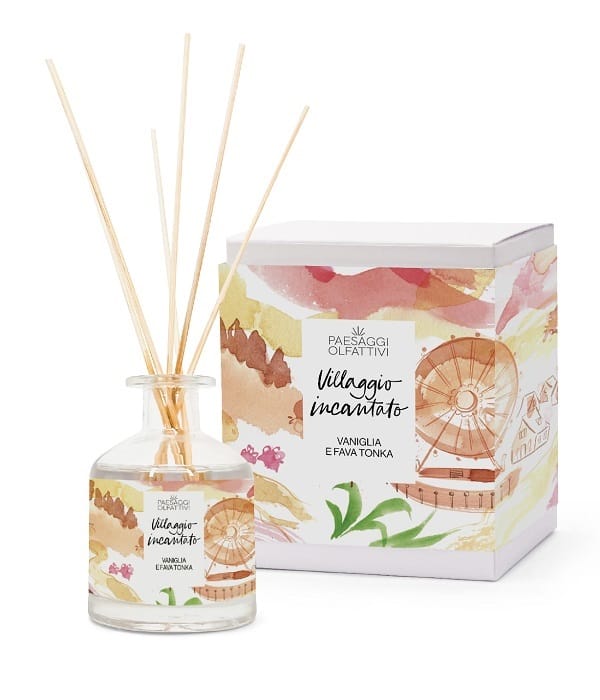 PAESAGGI OLFATTIVI VILLAGGIO INCANTATO VANIGLIA E FAVA TONKA DIFFUSORE D'AMBIENTE CON BASTONCINI 220 ML