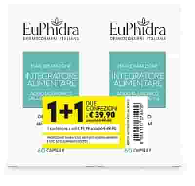 EUPHIDRA ABBINATA ACIDO IALURONICO 60 CAPSULE 2 PEZZI