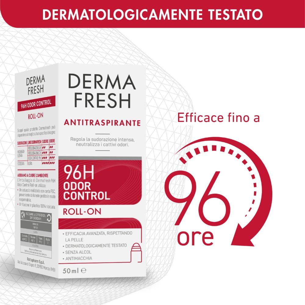 DERMAFRESH 96H ODOR CONTROL ROLL ON 50 ML
