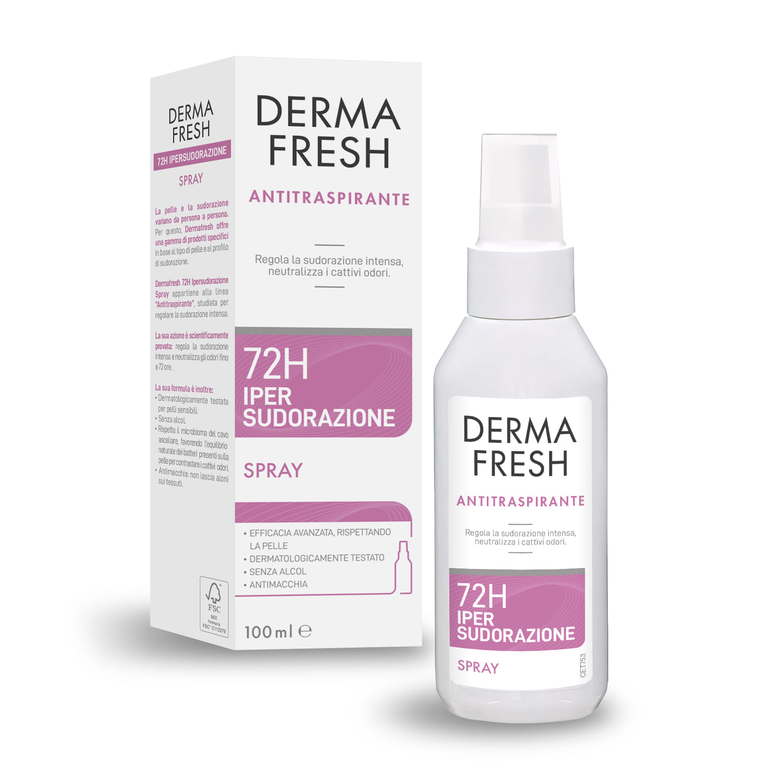 DERMAFRESH 72H IPERSUDUDORAZIONE SPRAY 100 ML