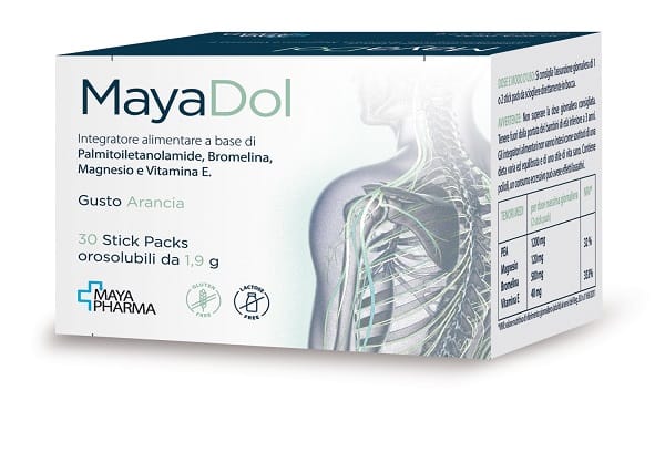 MAYADOL 30 STICK PACKS OROSOLUBILI DA 1,9 G GUSTO ARANCIA SENZA GLUTINE SENZA LATTOSIO