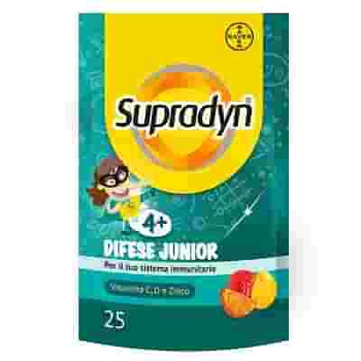 Supradyn Difese Junior, Integratore per Difese Immunitarie Bambini, con Vitamina C, Vitamina D e Zinco, 25 caramelle gommose