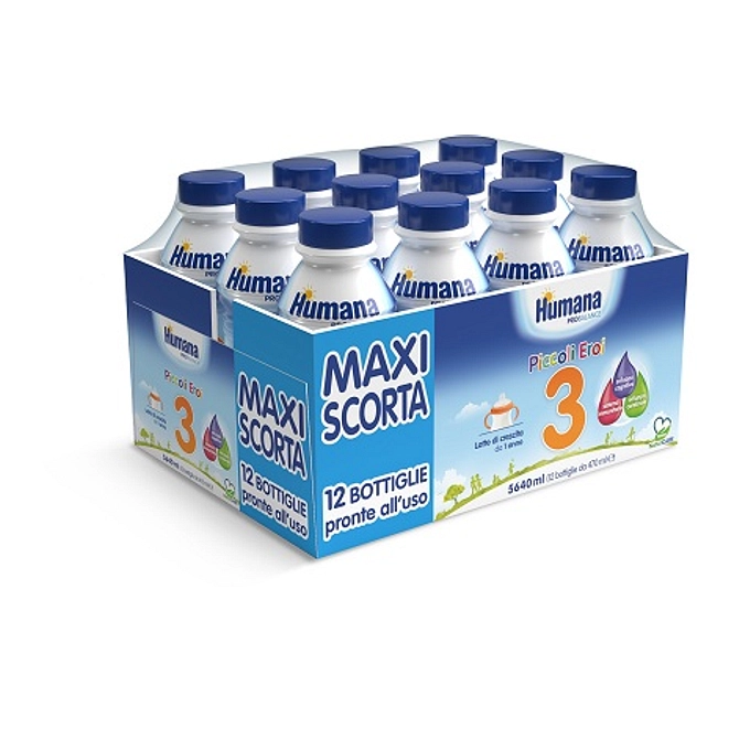 Humana 3 Probalance Multipack Maxi Scorta 12 Bottiglie Da 470 Ml