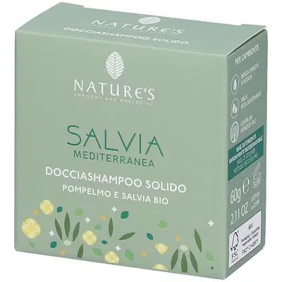 NATURE'S SALVIA MEDITERRANEA DOCCIA SHAMPOO SOLIDO 60 G EDIZIONE LIMITATA NATURE'S SALVIA MEDITERRANEA DOCCIA SHAMPOO SOLIDO 60 G EDIZIONE LIMITATA