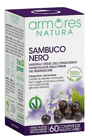 Armores Natura Sambuco Nero 60 Compresse Masticabili