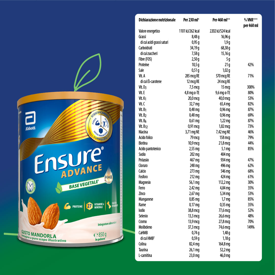 ENSURE ADVANCE BASE VEGETALE 850 G