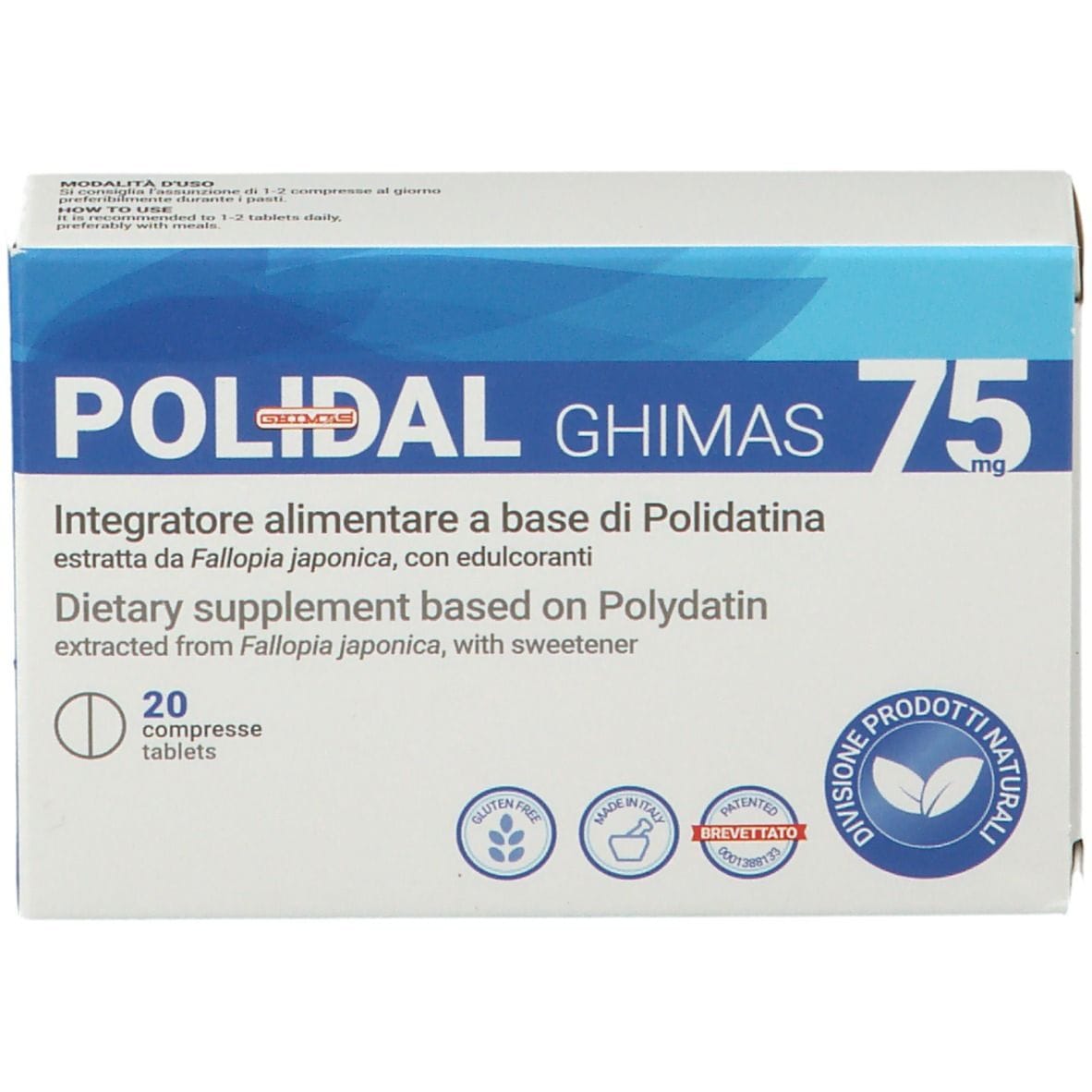 POLIDAL 75 20 COMPRESSE