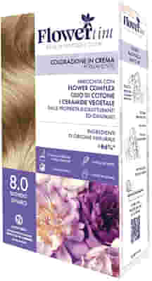 FLOWERTINT COLORAZIONE IN CREMA PERMANENTE 8,0 BIONDO CHIARO