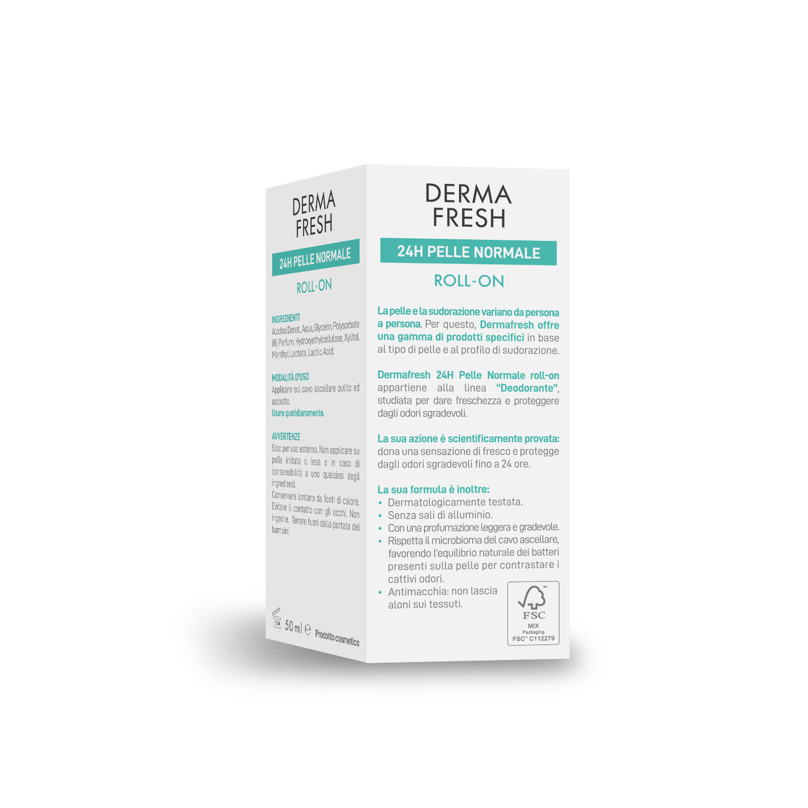 DERMAFRESH 24H PELLE NORMALE ROLL ON 50 ML