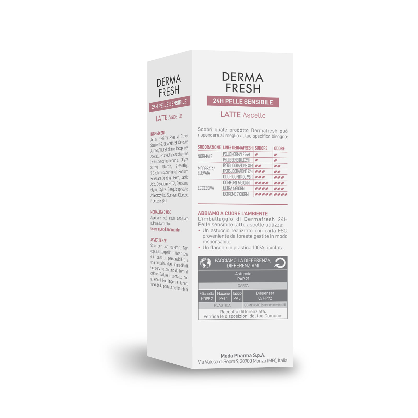 DERMAFRESH 24H PELLE SENSIBILE LATTE 100 ML