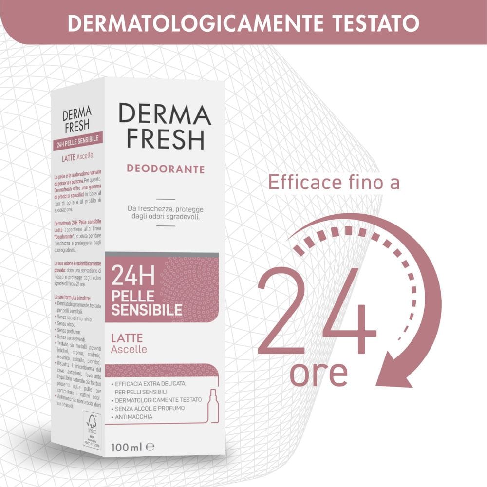 DERMAFRESH 24H PELLE SENSIBILE LATTE 100 ML