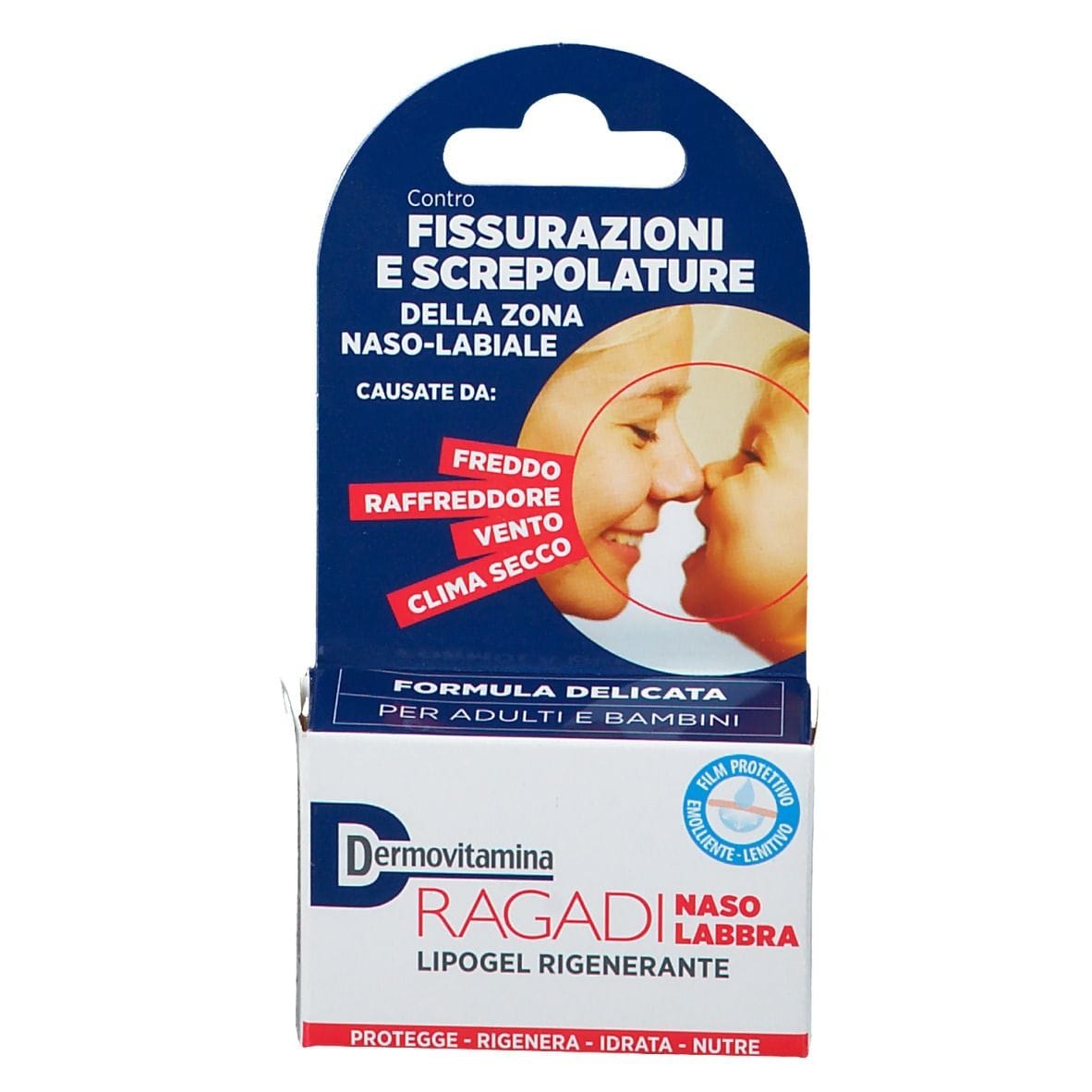 DERMOVITAMINA RAGADI NASO E LABBRA LIPOGEL RIGENERANTE 8 ML