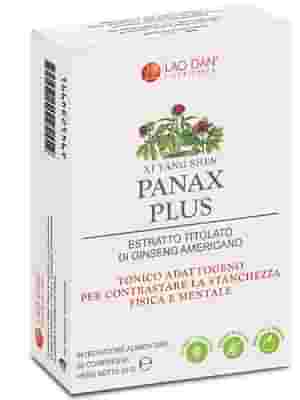 PANAX PLUS GINSENG AMERICANO 60 COMPRESSE CON ESTRATTO DI PANAX QUINQUEFOLIUS TITOLATO AL 10% IN GINSENOSIDI