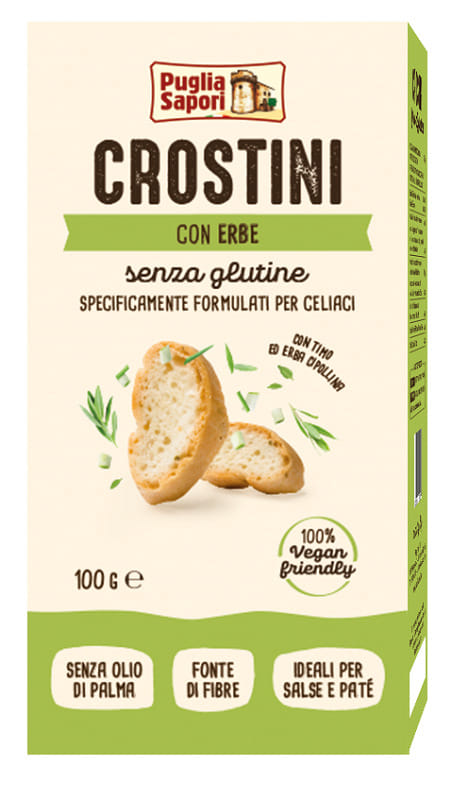 PUGLIA SAPORI CROSTINI SENZA GLUTINE CON ERBE DI PROVENZA 100 G
