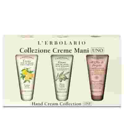 CREME MANI UNO COLLEZIONE CON CREMA MANI LIMONE 30 ML + CREMA MANI E UNGHIE OLIO D'OLIVA 30 ML + ALL'OLIO DI ARGAN CREMA MANI 30 ML