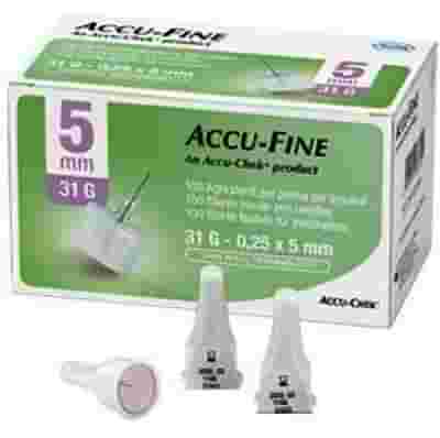 AGO PER PENNA DA INSULINA ACCU-FINE PEN NEEDLE ACCU-CHEK GAUGE 31 X 5MM 100 PEZZI