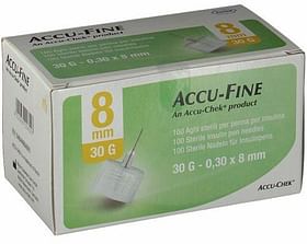 Ago Per Penna Da Insulina Accu Fine Pen Needle Accu Chek Gauge 30 X 8 Mm 100 Pezzi