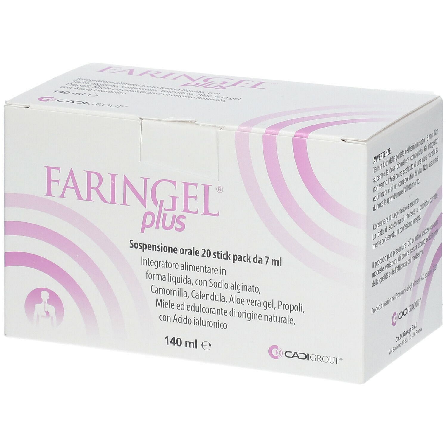 Faringel Plus 20 Stick Pack 7 Ml