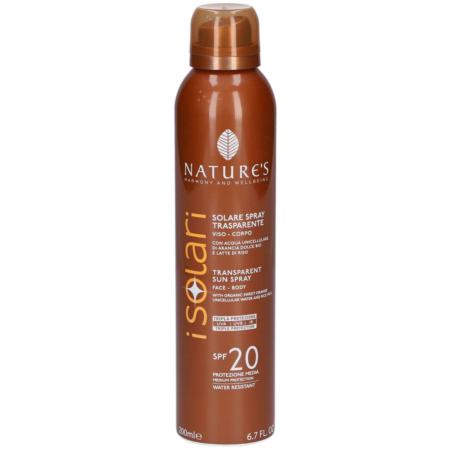 NATURE'S I SOLARI SPRAY TRASPARENTE SPF20 200 ML