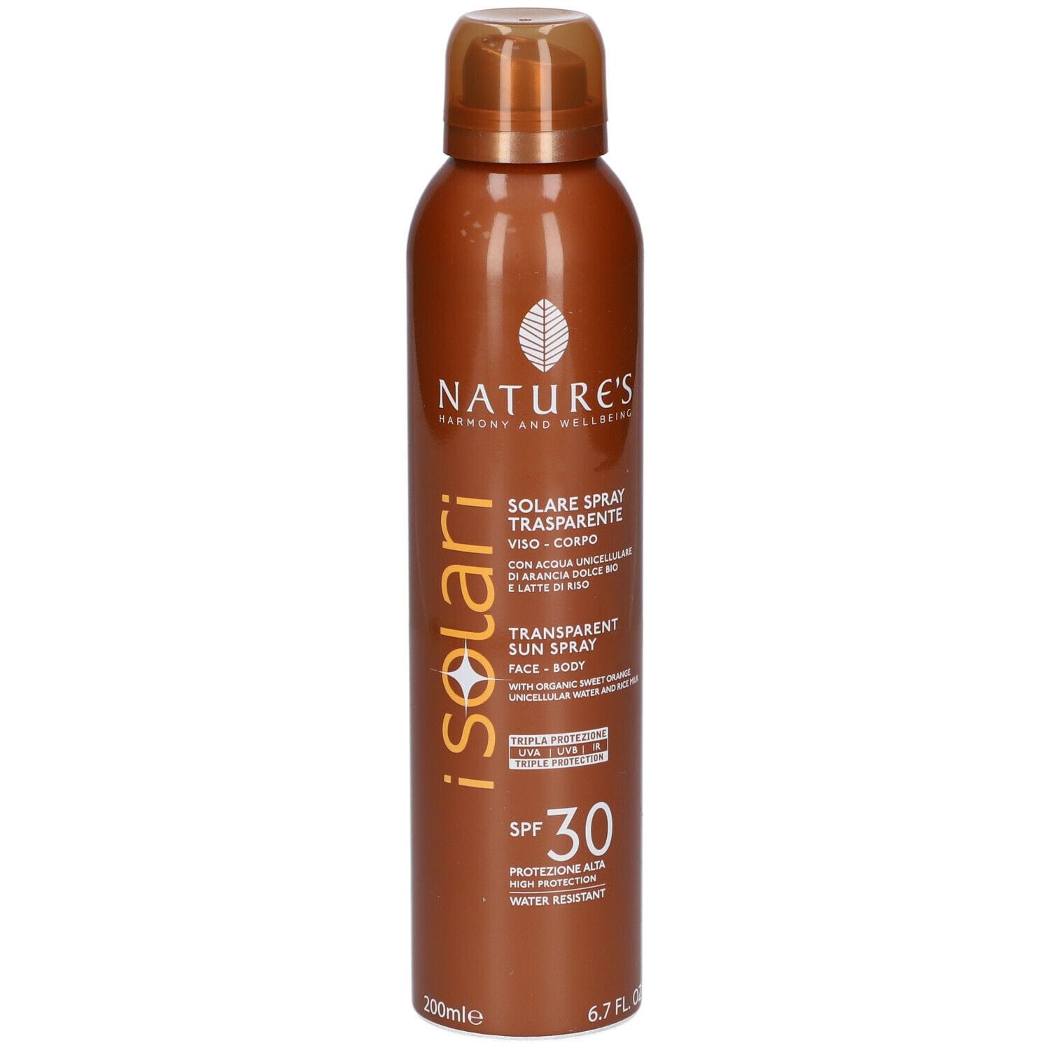 NATURE'S I SOLARI SPRAY TRASPARENTE SPF30 200 ML