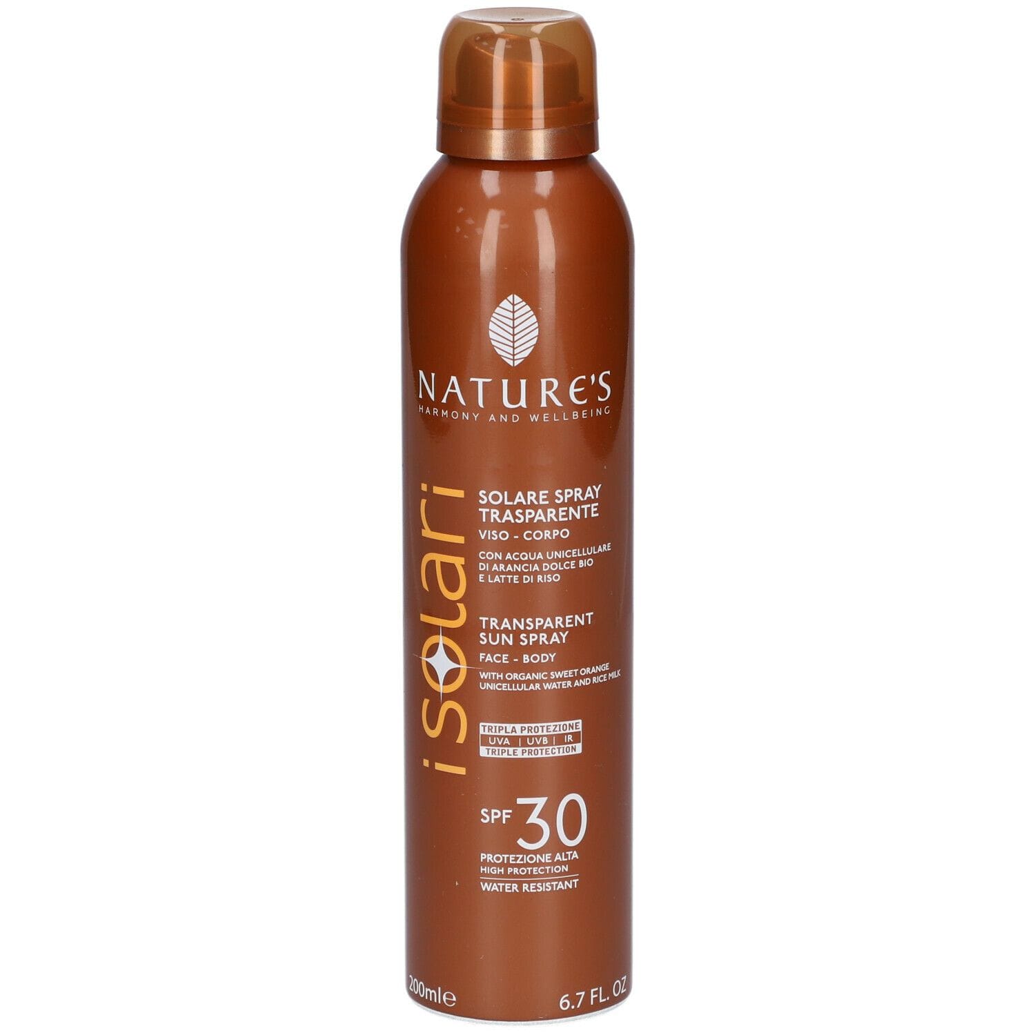 NATURE'S I SOLARI SPRAY TRASPARENTE SPF30 200 ML