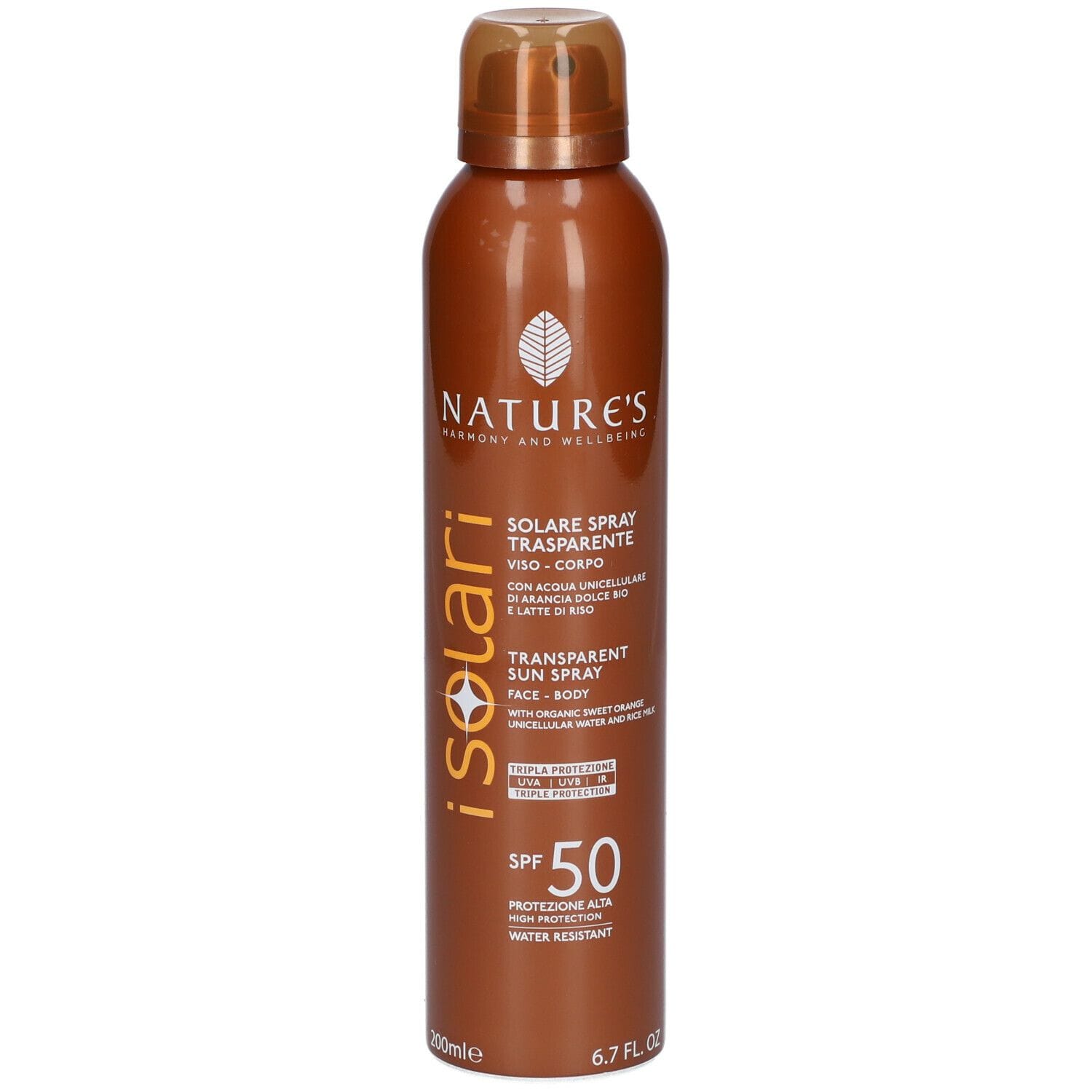 NATURE'S I SOLARI SPRAY TRASPARENTE SPF50 200 ML