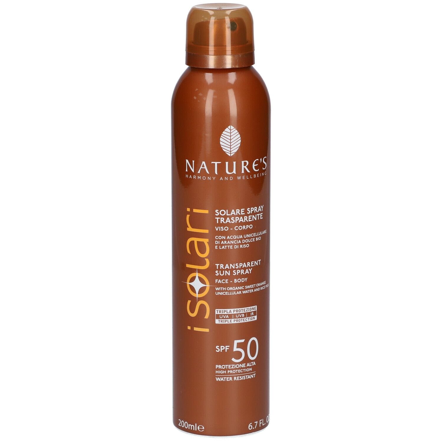 NATURE'S I SOLARI SPRAY TRASPARENTE SPF50 200 ML