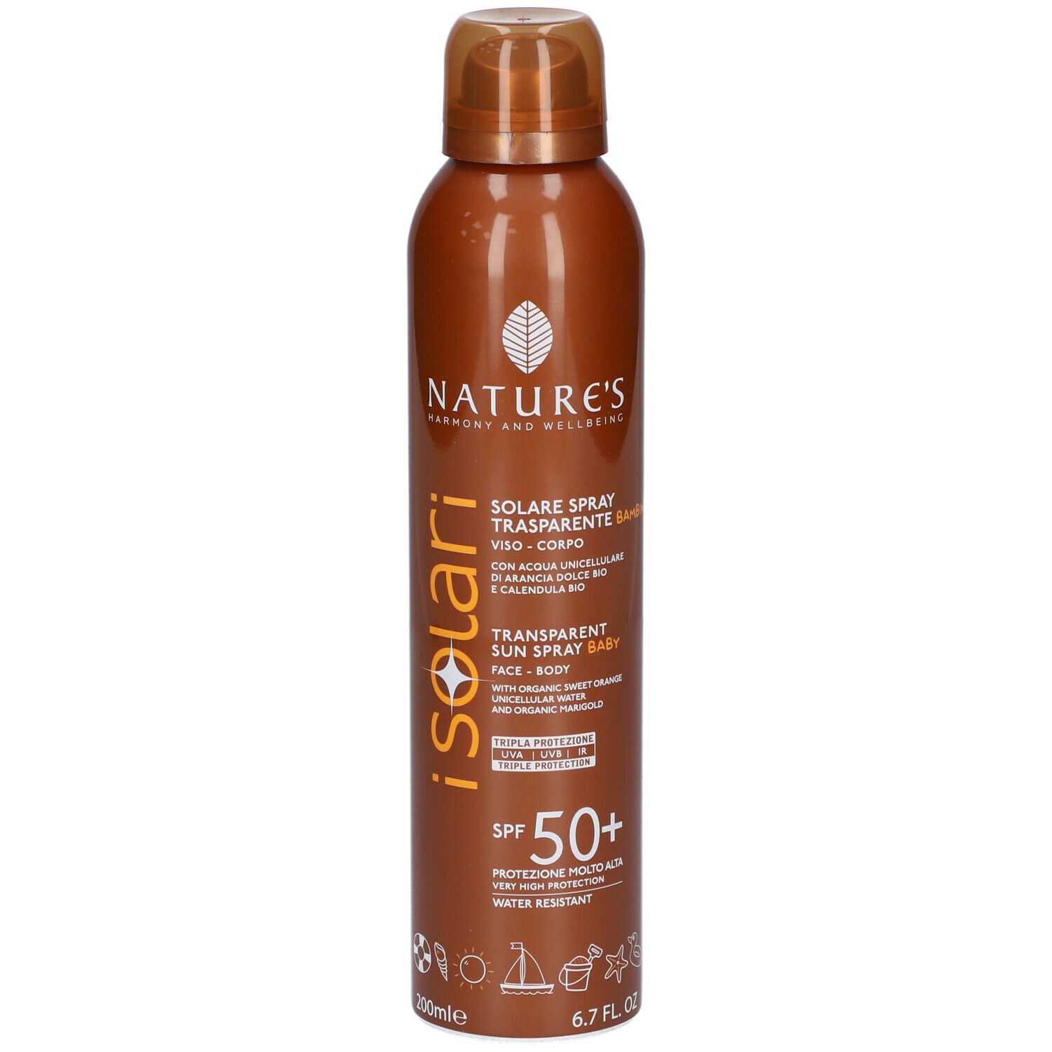 NATURE'S I SOLARI SPRAY TRASPARENTE BAMBINI SPF50+ 200 ML