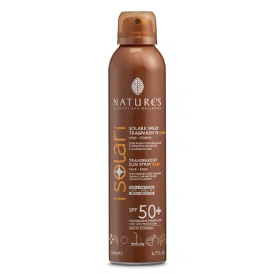 NATURE'S I SOLARI SPRAY TRASPARENTE BAMBINI SPF50+ 200 ML NATURE'S I SOLARI SPRAY TRASPARENTE BAMBINI SPF50+ 200 ML