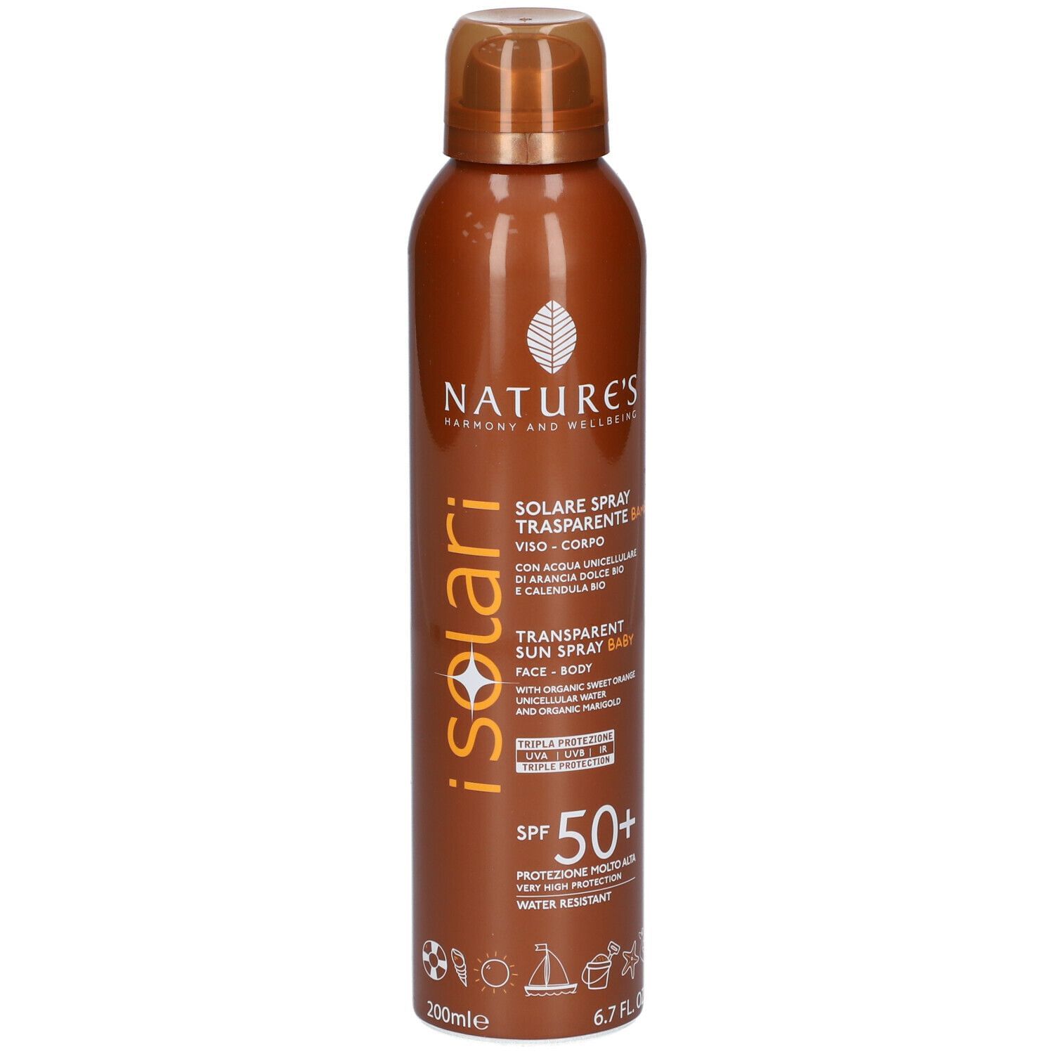 NATURE'S I SOLARI SPRAY TRASPARENTE BAMBINI SPF50+ 200 ML