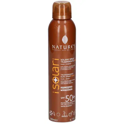 NATURE'S I SOLARI SPRAY TRASPARENTE BAMBINI SPF50+ 200 ML NATURE'S I SOLARI SPRAY TRASPARENTE BAMBINI SPF50+ 200 ML