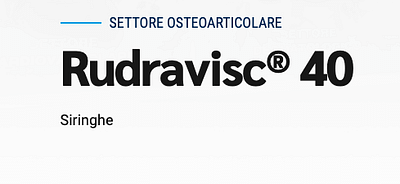 SIRINGA INTRA-ARTICOLARE RUDRAVISC 40 HC ACIDO IALURONICO SALE SODICO 40 MG 2 ML 3 PEZZI