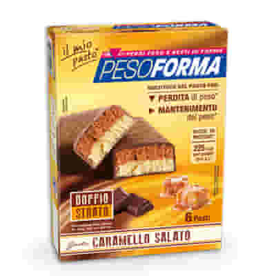 PESOFORMA BARRETTA AL CARAMELLO SALATO 12 PEZZI DA 31 G