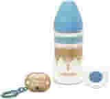 PREMIUM SET BLU BIBERON 3P S + SUCCHIETTO S 0/4 MESI + CLIP