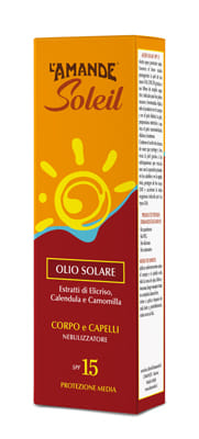 L'AMANDE SOLEIL SPF15 OLIO CORPO CAPELLI 125 ML