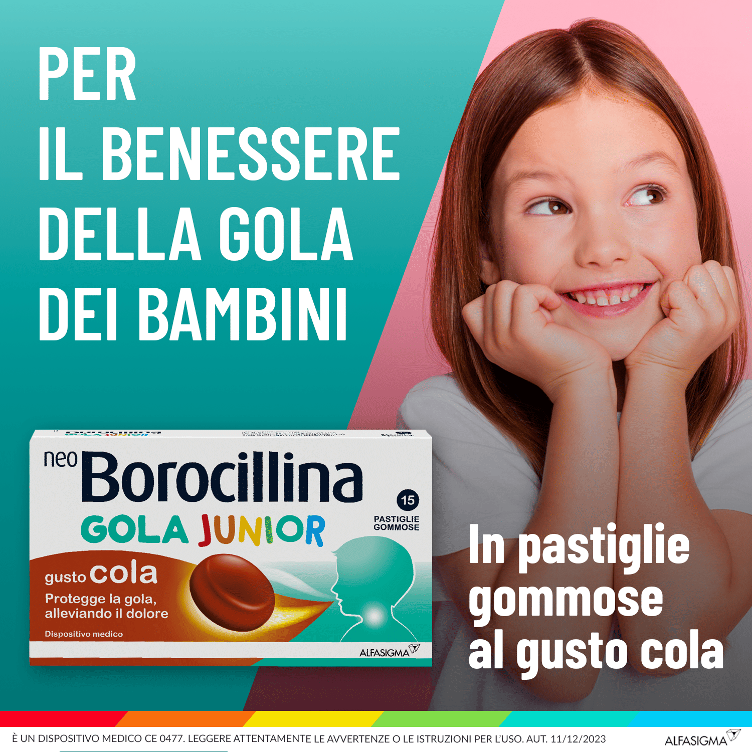 NEOBOROCILLINA GOLA JUNIOR 15 PASTIGLIE GUSTO COLA