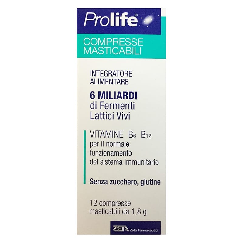 PROLIFE COMPRESSE MASTICABILI INTEGRATORE ALIMENTARE IN TUBETTO CON ASTUCCIO