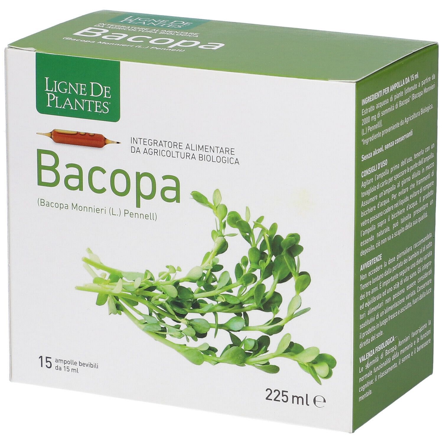 Bacopa 15 Ampolle Bevibili Da 15 Ml