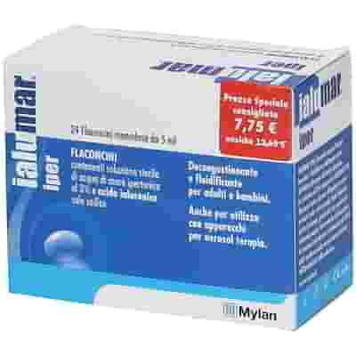 IALUMAR IPER 24 FLACONCINI MONODOSE DA 5 ML CON SOLUZIONE STERILE DI ACQUA DI MARE IPERTONICA 3% E ACIDO IALUORONICO PROMOZIONE