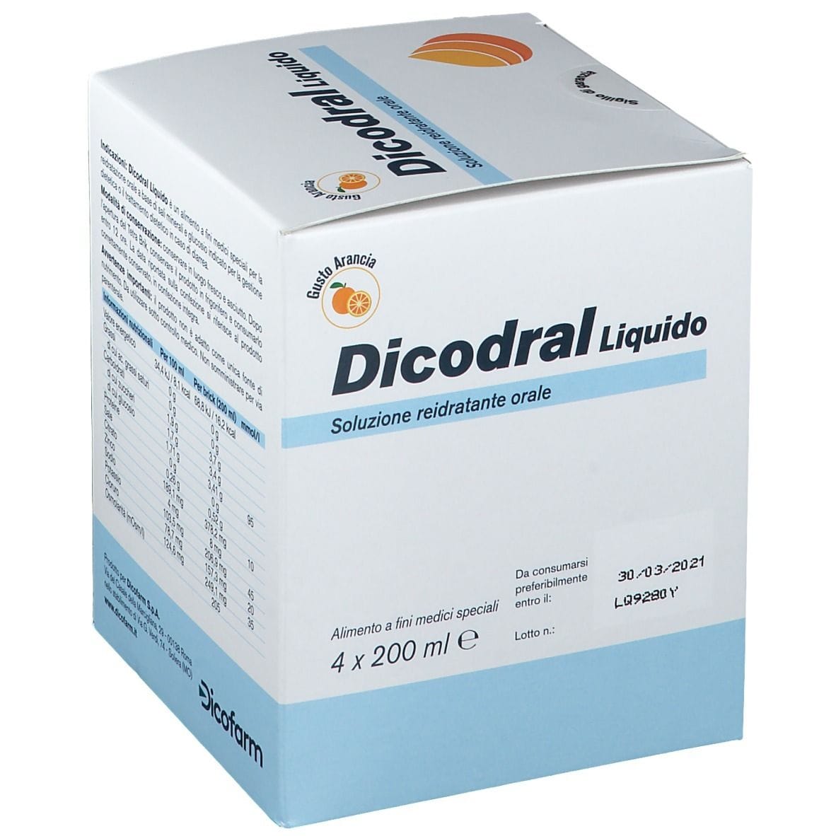 DICODRAL LIQUIDO SOLUZIONE REIDRATANTE ORALE 4 X 200 ML